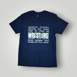 Wrestling T-Shirt, Black, Size Medium
